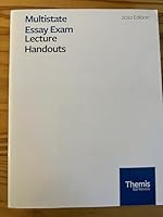 Multistate Essay Exam Lecture Handouts 2020 Edition 1953593542 Book Cover