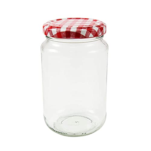 GGTJ 24 x 1 LB Jam Jars (378 MLS.) with a choice of Seven Colors Lids
