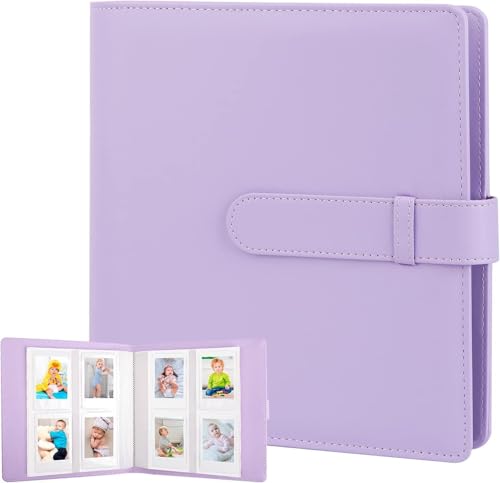 Álbum de câmera 256 folhas Álbum 3 polegadas para Instax Mini 12/11/9/90/70/40/8 (Roxo)