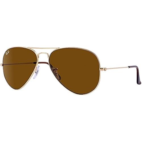 Ray Ban RB3025 Metal Aviator Sunglasses For Men For Women + BUNDLE with Eyewear Care Kit