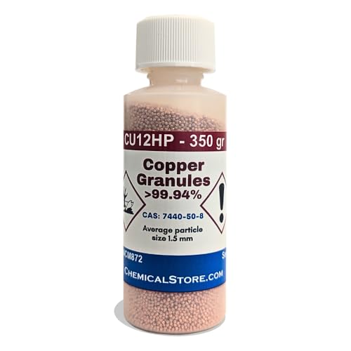 CHEMICALSTORE.COM 350 grams Copper Granules, 10 mesh (Coarse Copper Granular Powder)