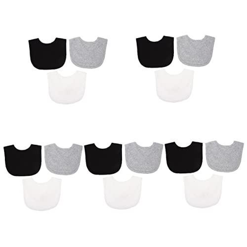 GLSTOY 15 Piezas Cómodas Unisex Agua Babeando Bebé Comiendo Suministros Absorbentes Recién Nacido Aire Botón Toallas Diseño De Doble Capa Bandana Portátil Hogar Saliva