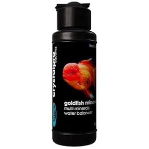 Crystalpro Goldfish Minerals 4.22 Oz-Mineral Additive for Goldfish Replenishes Protective Coat and General Health Aquarium Salt for Freshwater Tank (125 ml) Treats 660 Gallons