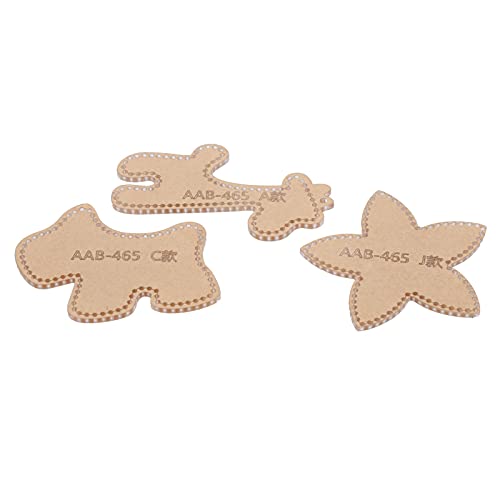 GLOGLOW Gabarit en Acrylique 3 pièces, modèle de Pendentif en Cuir à Motif Animal pour Porte-clés, Outils d'artisanat Faits à la Main Cover