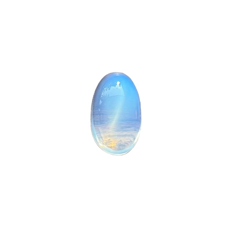 Pierre de lune naturelle ovale 10,5x7mm | Cabochon pour création bague et collier