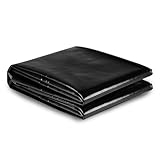 DOUBUY 4 x 7 FT HDPE Pond Liners, 20 Mil Fish Pond Liner Easy Cutting with Excellent Flexibility & Ductility, Pond Liners for Outdoor Ponds, Koi Ponds, Garden Fountain, Waterfall, Planter(Black)