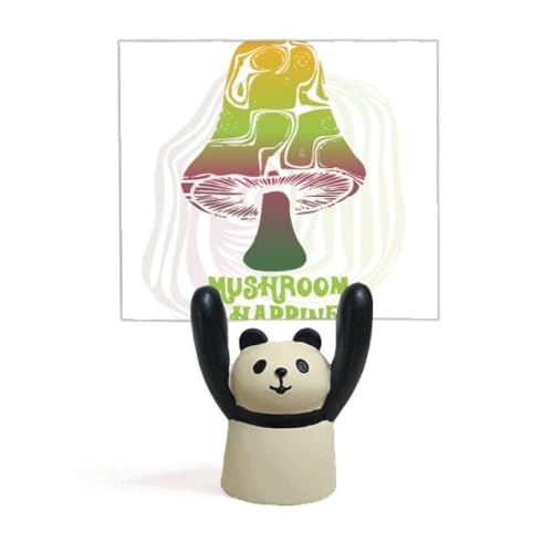 Panda support décoration et pince mémo créature champignon pour accessoire papeterie kawaii