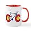 White/Red Inside - Colorado Flag Bicycle Mugs