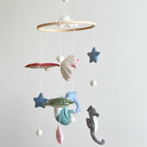 Ganapati Crafts Co. Sea Life Baby Mobile, Nautical Theme Crib Mobile, Sea Animal Nursery Decor thumb #2