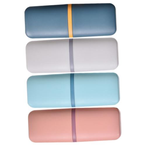 ULTECHNOVO 4Piezas Estuche de Viaje Portátil para Cepillos Pasta Organizador Compacto de Colores