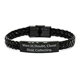 Useful Shoe Collecting Gifts, When in Doubt, Choose Shoe, Special Birthday Braided Leather Bracelet For Friends From Friends, Shoe box, Sneakerhead, Shoebox storage, Shoe display case, Air Jordan