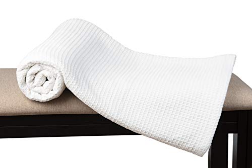 Glamburg 100% Cotton Thermal Blanket, Breathable Bed Blanket Queen Size, Soft Waffle Blanket, Queen Blanket, All Season Cotton Blanket, White #TOP2