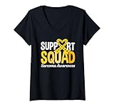Photo Gallery donna support squad sarcoma awareness wear nastro giallo maglietta con collo a v Photo Gallery donna support squad sarcoma awareness wear nastro giallo maglietta con collo a v