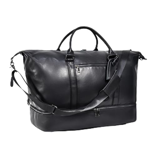 Large Capacity Leather Travel Bag Cowhide Duffel Bag 20 