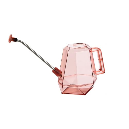 Vllcsla Regadera para Interiores con Cabeza de Rosa, Pico Mental Largo y Delgado, Regadera de Plantas Pequeñas 1,5 L Regadera Ligera Spray Fino para Plantas y Flores