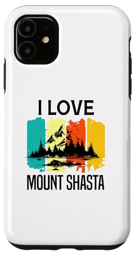 Carcasa para iPhone 11 I Love Mount Shasta Vida Silvestre Naturaleza Al Aire Libre Montañas Regalos