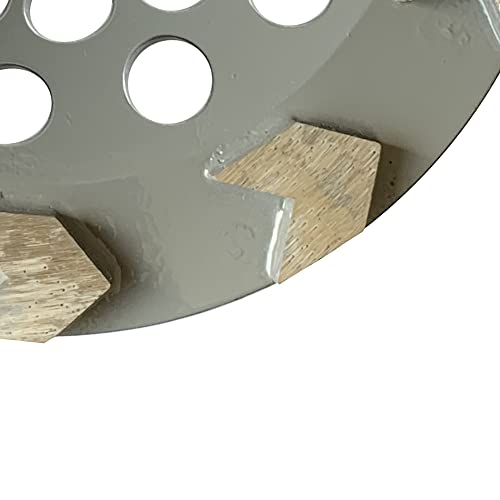 Jinyo 7'' 5/8-11 180Mm Arrow Segment Garage Grinder Disk For Epoxy Coatings/Vinyl/Mastic Paintings/Stone Floor Aggressive Cup Wheel Masonry Tools Fix Raised Concrete Angle Grinder Grinding Disk, Grey #TOP4