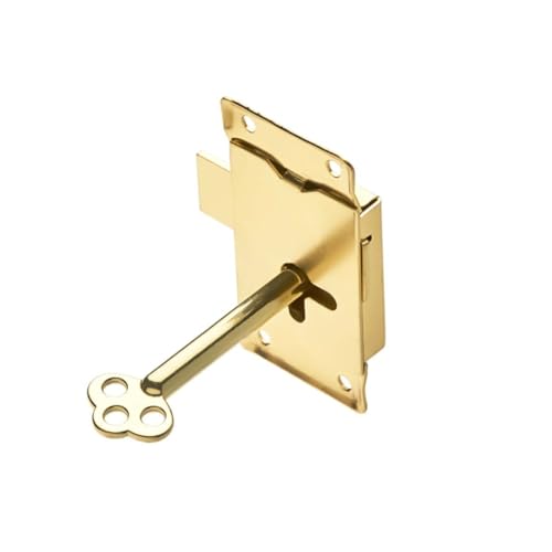 Hardware Solutions - Cupboard/Cabinet Lock & Key - 63mm - Brass