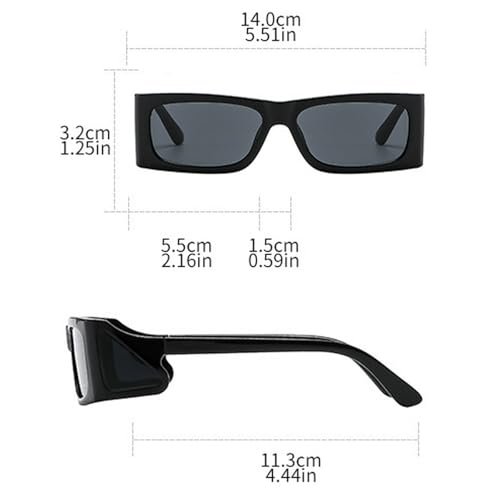 Fashion Unique Small Square Sunglasses Women Retro Designer Black Men Trending Punk Sun Glasses UV4004
