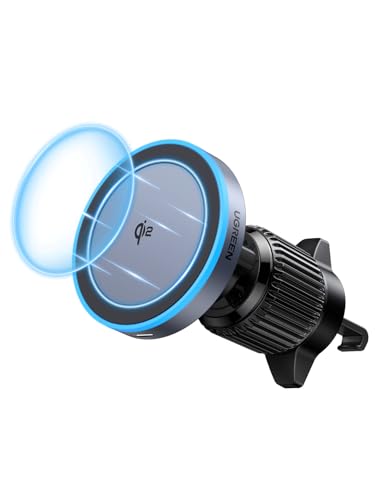 Rocoren Caricatore Wireless Auto Magnetico 15W - Supporto Magsafe Per IPhone, Ricarica Veloce Con Luci RGB | Regalo Ideale - Foto 5