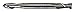 Cleveland C40909 HMDC-2 Cobalt Double End 2-Flute Center Cutting End Mill