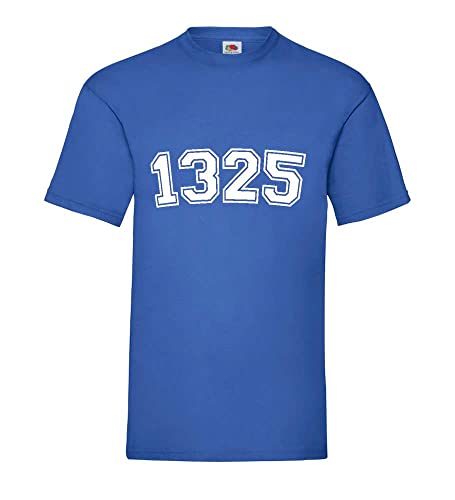 T-shirt bleu roi homme XXXL 1325 anti-déformation pour morphologie forte