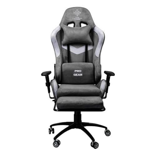 Image of Casa Copenhagen , Designed in Denmark,High-Back Italian Leather Gaming Ergonomic Chair with Footrest, Luxurious Memory Foam Seating & Multi Function Arm - Star Grey