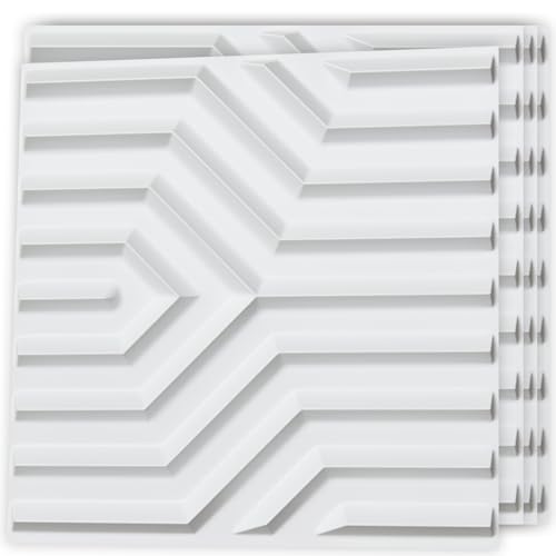 Image of Art3d Decorative 3D Wall Panel, 32 Sq.FT PVC Interior Wall Decor for Living Room, Bedroom, Lobby, Office, Shopping Mall, White