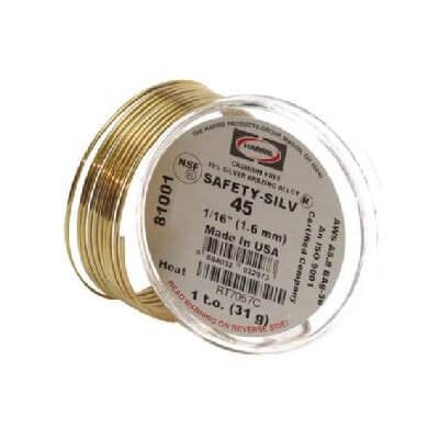 Harris Safety-Silv 45 Silver Brazing Alloy Wire (3 Troy Oz)