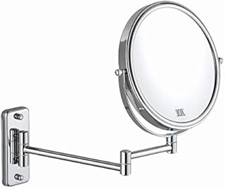 DECLUTTR 8 Inch Wall Mounted Magnifying Mirror with 10x Magnification, Double Sided Vanity Makeup Mirror for Bathroom, Chrome Finished