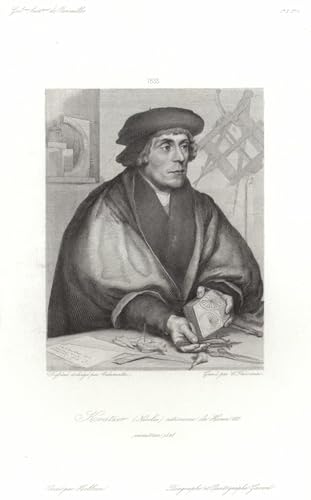 Pintura de Hans Holbein sobre lienzo Nicholas, un cuadro clásico de 60x90cm para regalo
