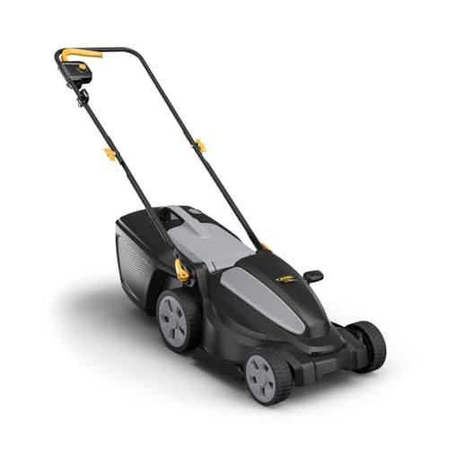 Alpina - Cortacésped eléctrico AL1 34 E - Motor 1200 W, Ancho de Corte 34 cm, 6 Alturas de Corte, Bandeja para Hierba 35 L