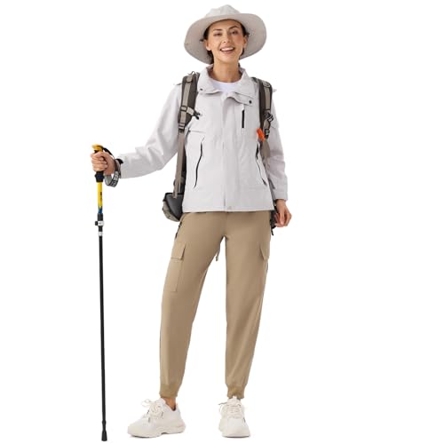 ZENGVEE Women's Quick Dry Hiking Cargo Pants with 5 Pockets Lightweight Athletic Travel Outdoor Joggers Casual Track4