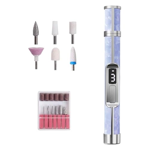 Taladro de uñas eléctrico – Pulidor recargable de 3 velocidades, ABS + componentes electrónicos con batería de 180 mAh | Eliminador de callos de uñas, bricolaje, salón, principiantes, hombres y