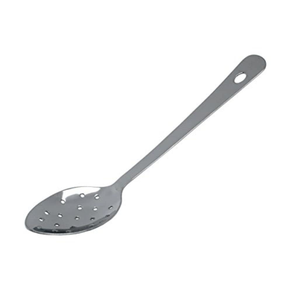 Genware NEV-300114 Spoon, Stainless Steel, Perforated 14"