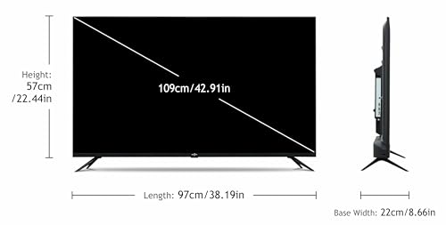 Image of 109 cm (43 inches) Glow Series Full HD Smart QLED Android TV BAZ43F1 (Black)