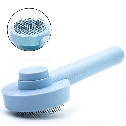 Cat Grooming Brush，Self Cleaning Slicker Brushes for Dogs Pet Grooming ToolEasily Remove Loose Undercoat，Tangles，Massage Particles to Promote Blood Circulation KIIOYRGS