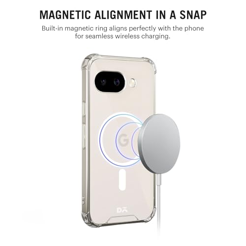 Image of DailyObjects Clear Magnetic Phone Case Cover Compatible with Google Pixel 9a | Wireless Charging Slim Back Cover | 2 Layer Edge Protection & Shockproof