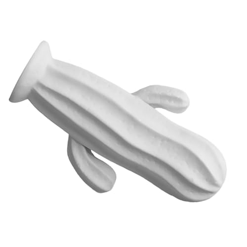 IMIKEYA Ornement de Cactus en Céramique Blanc Léger et Créatif pour Décoration Maison, Sculpture Réaliste pour Chambre ou Bureau Moderne