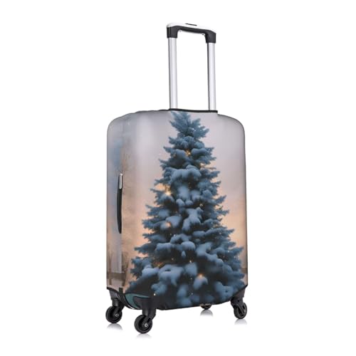 Christmas Tree Snow Tsa Approved Luggage Cover For 18-32 Inch Suitcases Scratch-Resistant Stretch Luggage Cover3