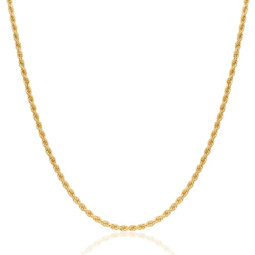 Miore Collar Mujer, Cadena Plata Mujer 925 Dorada Chapada En Oro De 18 Quilates, 50cm Collar Sin Colgante, Cadena Barbada, Joyería Hipoalergéni Miore Collar Mujer, Cadena Plata Mujer 925 Dorada Chapada En Oro De 18 Quilates, 50cm Collar Sin Colgante, Cadena Barbada, Joyería Hipoalergéni