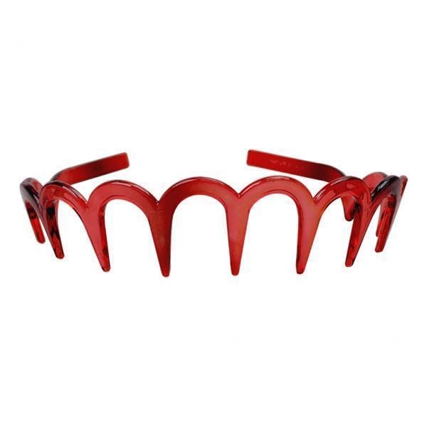 5xShark Tooth Hairband Zig Wave Headbands Non Slip Red for Sports Gym Women-image-28