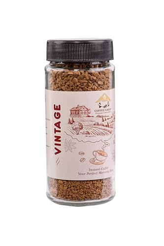 COFFEE GABLE Vintage 100% Pure Arabica Instant Coffee | Premium Freeze Dried | Strong Aroma & Smooth Taste | No Chicory | 65g Jar | Natural Energy Boost | Pure Coffee Powder