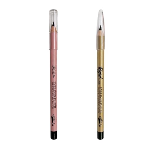 Set 2 PEZZI Matita Occhi Black + Matita Occhi Black, Eyeliner Waterproof Ultra Definizione, Alta Precisione e Lunga Durata
