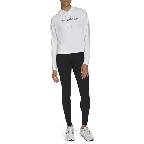 Image of Tommy Hilfiger Women's Lightweight Logo Hoodie Sweatshirt