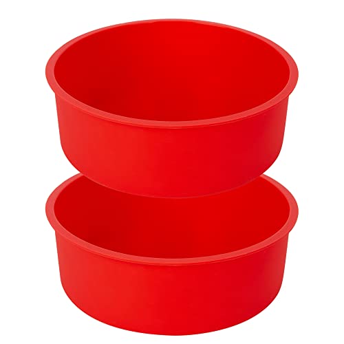 Creperture Molde de Silicona para Hornear Paquete de 2 Latas de Silicona para Hornear Freidora de...