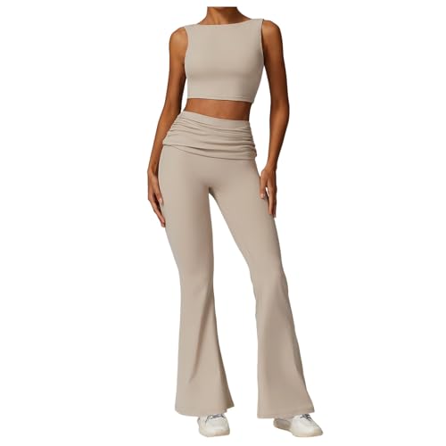 Ensemble yoga femme sans manches séchage rapide coupe slim