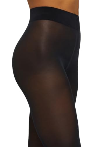 Image of Wolford Pure Shimmer 40 Denier Concealer Tights For Women Soft Feel Flawless Legs Bonded Seams Wide Essential Sheer Hosiery