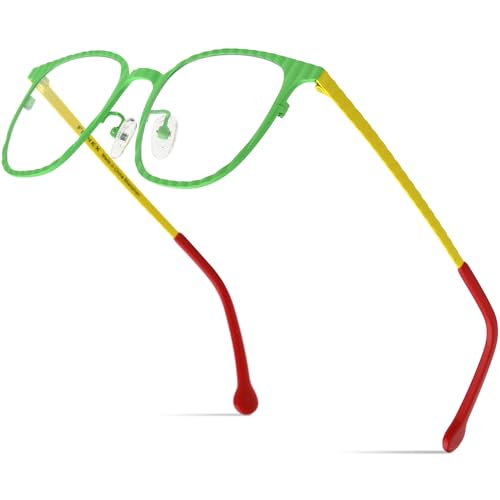 Image of FONEX Colorful Pure Titanium Glasses Frame Women Retro Round Eyeglasses F85782