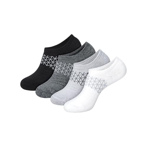 Hanes Women's Absolute Active Super No Show Socks, Breathable Mesh Performance Socks, No-Slip Gripper, 4-Pack